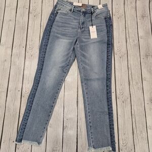 NWT Judy Blue Two‑Tone Slim Fit Jeans, Size 9/29